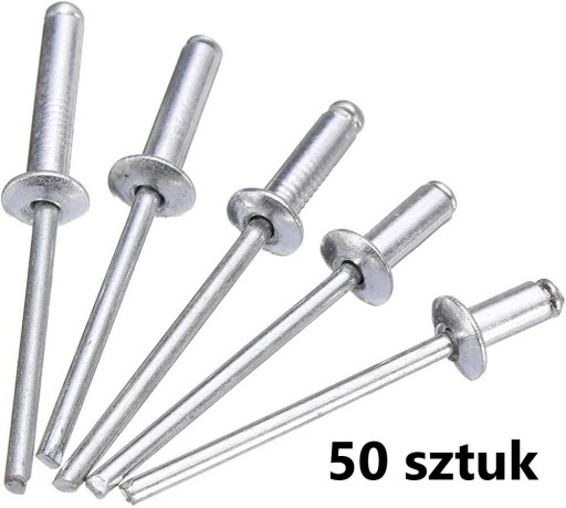 Hliníkové nity 4,0 x 16 mm, 50 kusov