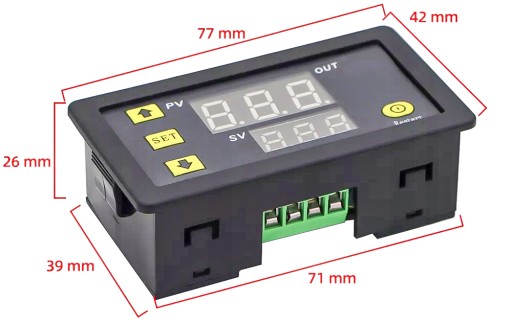 ELEKTRONICKÝ TERMOSTATOVÝ REGULÁTOR TEPLOTY DIGITÁLNY OVLÁDAČ 1500W 230V