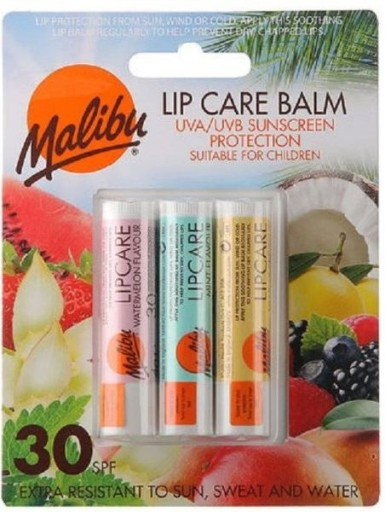 Malibu balzam na pery SPF30 balzam na pery 3ks 8272