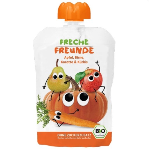 FrecheFreunde BIO Mousse Jablká Hrušky Mrkva Tekvica