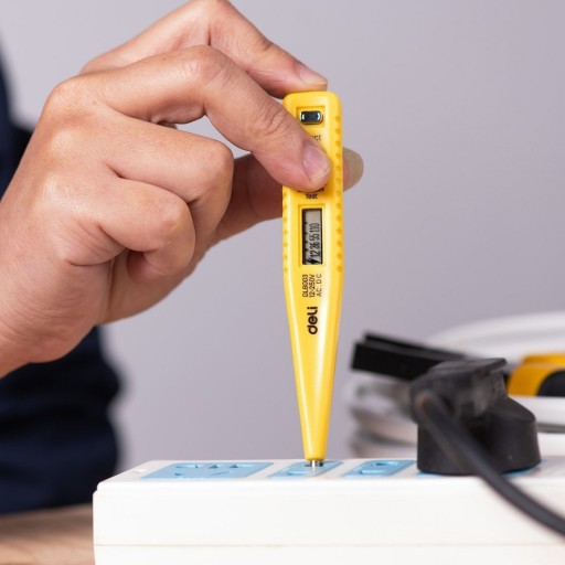 Deli Tools elektronický tester napätia, 12-250V