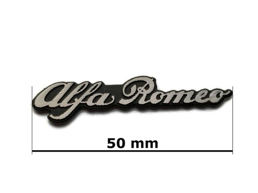 ZNAK, ODZNAK LOGA, nápis ALFA ROMEO, 50x12mm