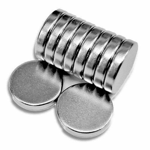 Neodymový magnet okrúhly 10x2 10ks, silný horčík