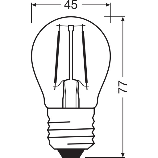 E27 LED žiarovka 4,8W = 40W 4000K STMIETNUTÁ OSRAM