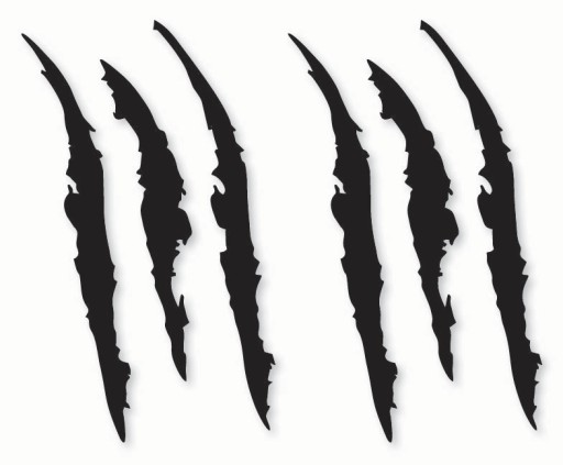 Nálepky CLAWS na motorky, 15 cm, 2 ks Rôzne farby