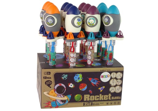 Mydlové bubliny raketa Kozmonaut 38 cm 4 farby