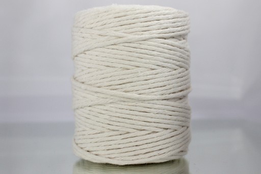 PRÍRODNÝ TWISTED EKO BAVLNENÝ Šnúrka PRE MACRAME 100m 3mm