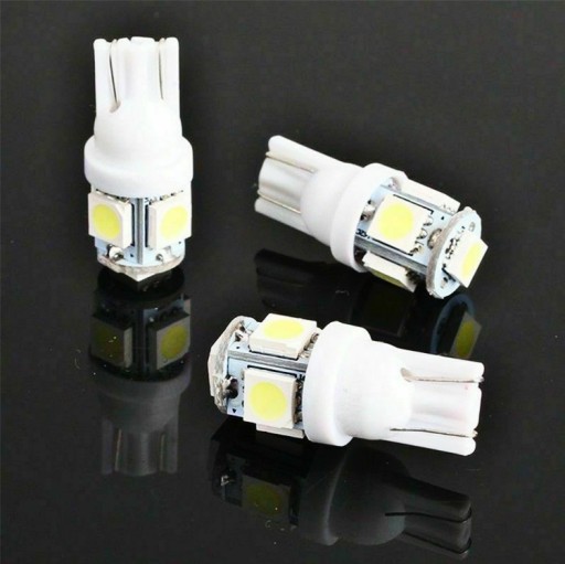 PARKOVÁ ŽIAROVKA W5W 5 LED T10 BIELE PARKOVACIE ŽIAROVKY