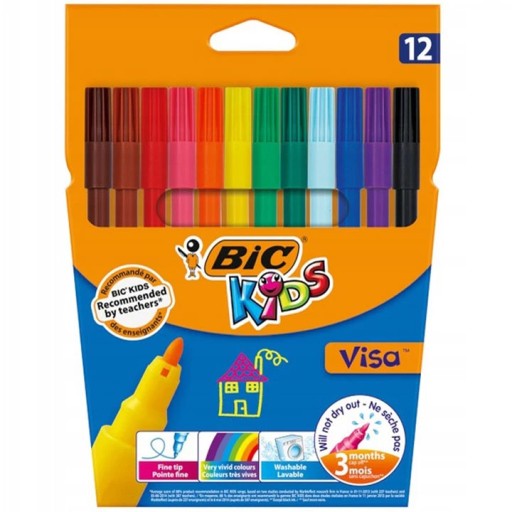 ŠKOLSKÉ VÝKUPNÉ BODY, ŽIVÁ FARBY, 12 KUSOV BIC