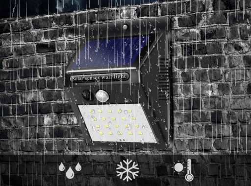 SOLAR WALL LAMP COLD 2W LED nástenné svietidlo s PIR
