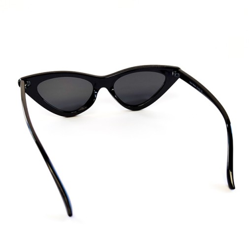 DÁMSKE SLNEČNÉ OKULIARE UV400 ČIERNE OKULIARE CAT-EYE