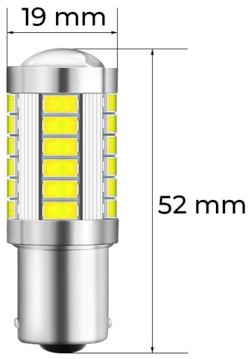 Žiarovka P21/5W 1157 BAY15D LED 33xSMD Biela sada 2 ks.