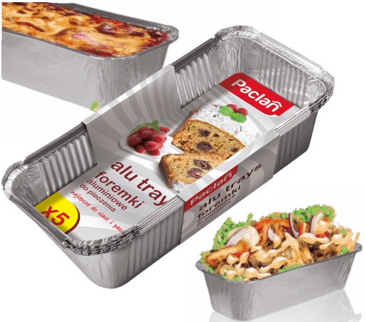 HLINÍKOVÉ FORMY PAŠKÁTOVÝ CHLIEB NA PEČENIE 5 ks