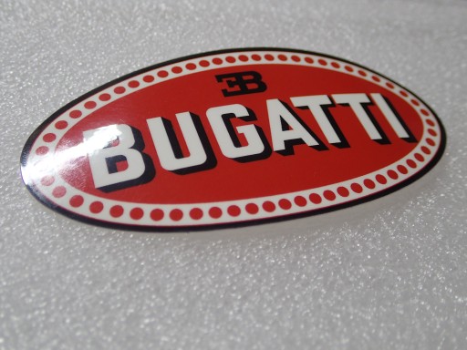 NÁLEPKA S LOGOM BUGATTI SUPERCARS 9,1 x 4,6 cm