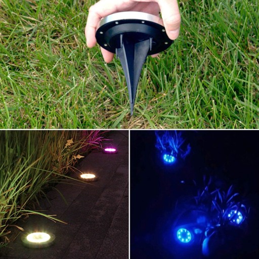 SOLÁRNE ELEKTRICKÉ ZÁHRADNÉ LAMPY, FAREBNÉ RGB