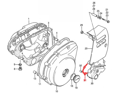 Tesnenie krytu prevodovky Suzuki LS 650
