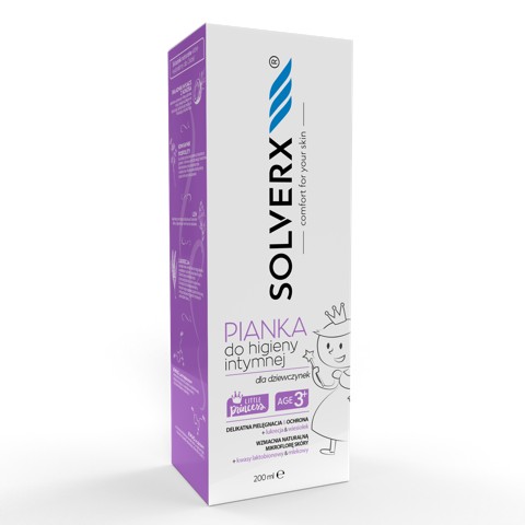 SOLVERX Pena na intímnu hygienu pre dievčatá 200ml