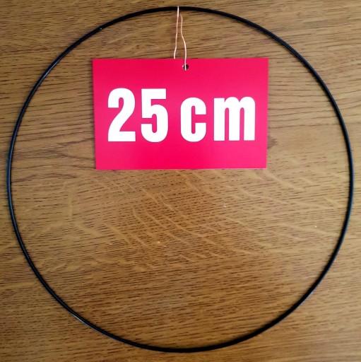ČIERNY prsteň/ráfik na lapače snov a makramé, 25 cm