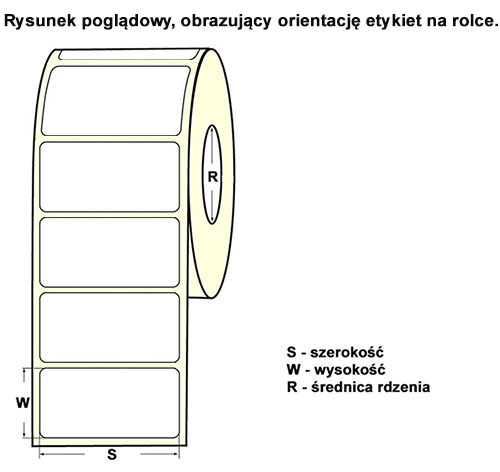 Termoetikety biele 50x15 samolepky ZEBRA