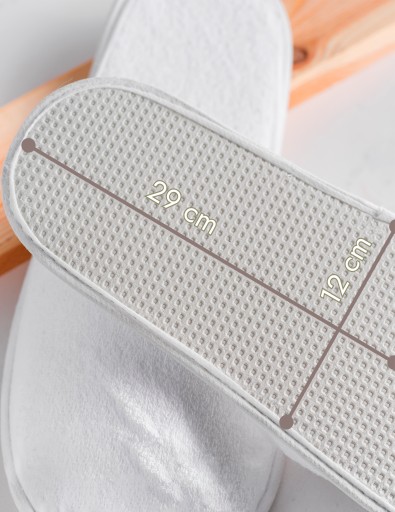 PAPUČKY DOMÁCE PAPUČKY PRE HOTELOVÝCH HOSTÍ, ZAHRNUTÉ, 29 cm, BIELE - 1 PÁR