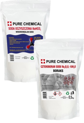 Sóda bikarbóna + bórax, hydrogénuhličitan sodný a tetraboritan sodný 2x 0,5 kg