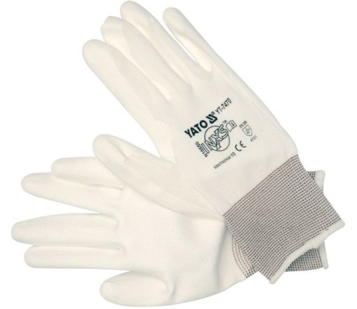 YT-7470 Nylonové rukavice biele 10