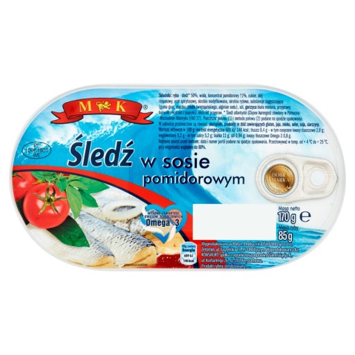 Sleď v paradajkovej omáčke 170g MK