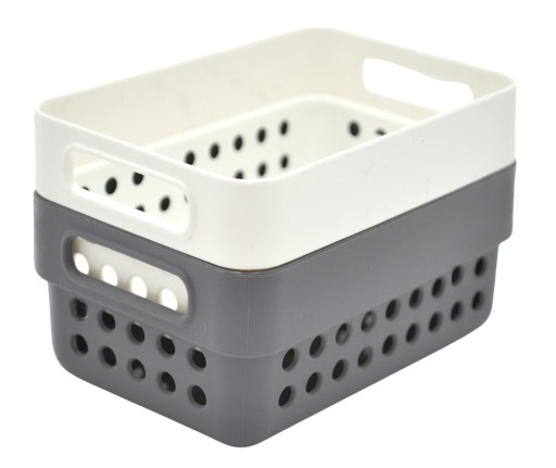 ORGANIZER nádoba na košík KOŠÍK 5x7,5x11,5 plast ŠEDÁ 350ml
