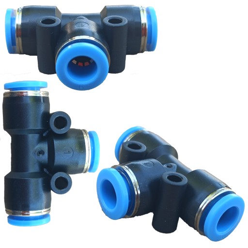 Konektor T-T Pneumatický Zásuvný rozbočovač fi 6mm PE 6