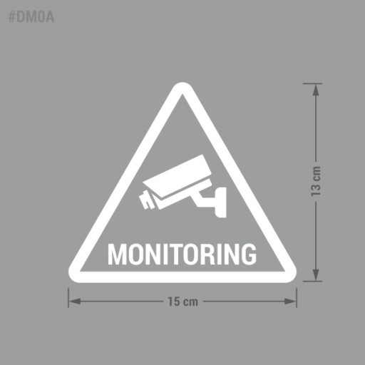 Monitoring - výstražná nálepka 15x13cm