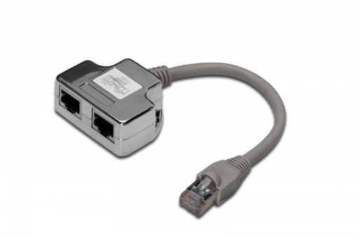RJ45 adaptér na kábel / 2x RJ45 zásuvka tienenie