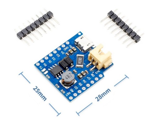 462 Wemos D1 Mini Li-ion nabíjací modul TP5410 Ar