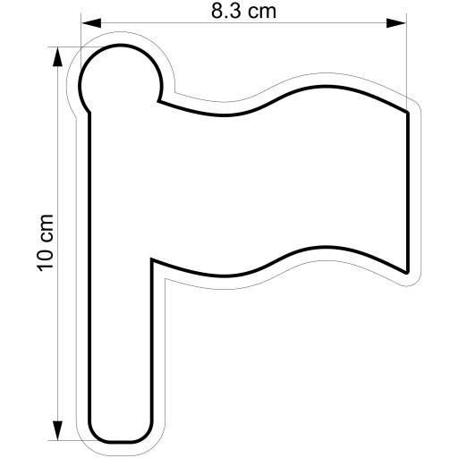 Vykrajovačka na perníčky POĽSKO Bojová POĽSKÁ VLAJKA 10cm