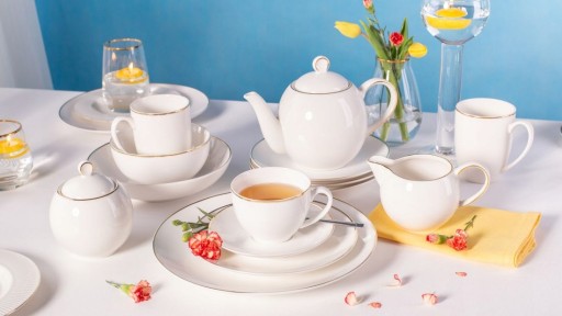 Porcelánová šalátová misa Altom Design Bella Złota Linia 14 cm 630 ml