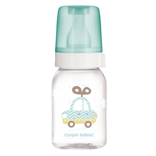 CANPOL BABIES Sklenená fľaša 3m+ HRAČKA 120ml 42/202