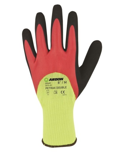 Pracovné rukavice PETRAX DOUBLE Nylon Latex Ochrana zdravia a bezpečnosti pri práci Odolnosť