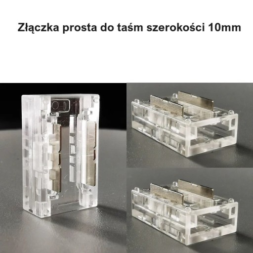 Priamy obojstranný konektor pre jednofarebné a COB 10mm 2PIN LED pásiky