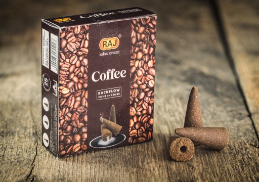 Raj Backflow kónické vonné tyčinky Raj - Coffee