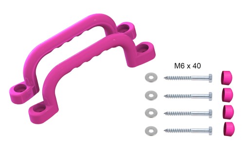 SLNKO - IHRISKO RÚČKY 240 mm - 2 ks S RUŽOVÝMI PK SKRUTKAMI