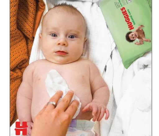 Huggies Natural Care vlhčené obrúsky 56 ks