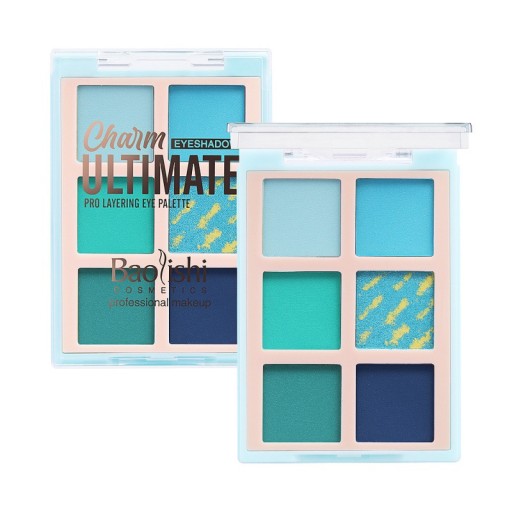 MAKEUP EYESHADOW PALETTE 6-farebná sada 3 ks