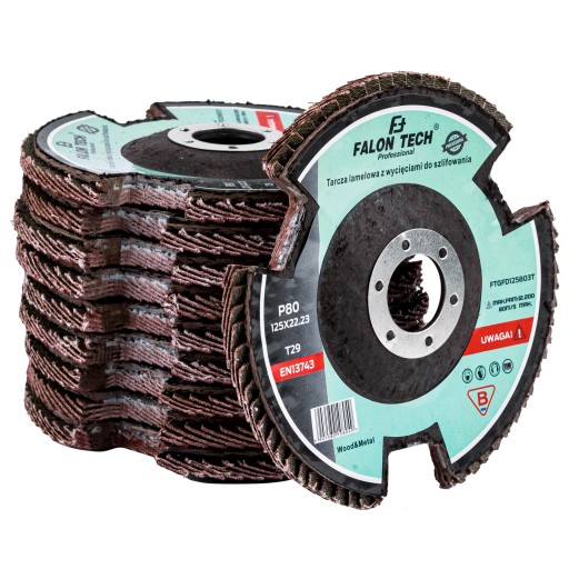 KLAPKOVÝ BRÚSNY KOTÚČ 125MM P80