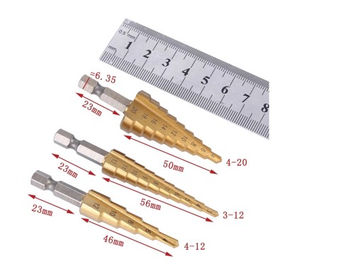 HSS STEP KUŽELOVÁ VŔTAČKA Tytan 4-20mm 3 ks.