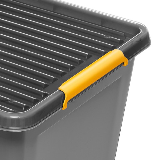 Pevný úložný box SOLID 1502 Graphite 6L s krytom