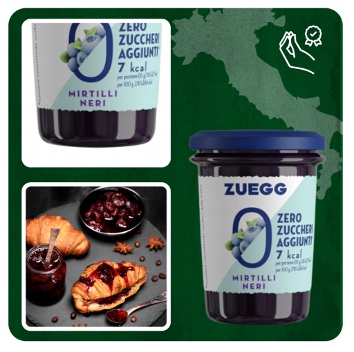 Zuegg Čučoriedkový džem bez pridaného cukru 220g