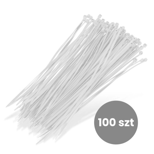 100x sťahovacie pásky Káblové pásky Zipsy 3,6 x 300 mm Silné UV sťahovacie pásky