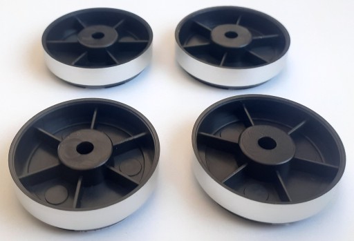 4x POUZDRO NOHY, priemer 40mm, MASIVNY STRIEBOR