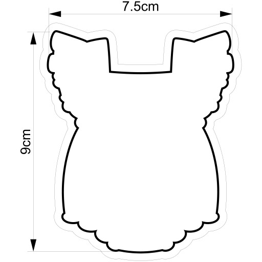 Vykrajovač na sušienky Baby Shower Body 2 9 cm