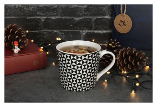 Veľký porcelánový hrnček na kávu, vianočný darčekový box pre dievča