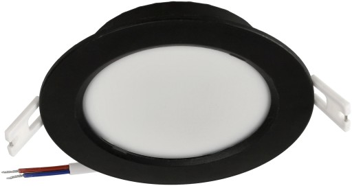 LED stropné svietidlo, zápustné, zápustné, 6W, 660lm, 4000K, čierne